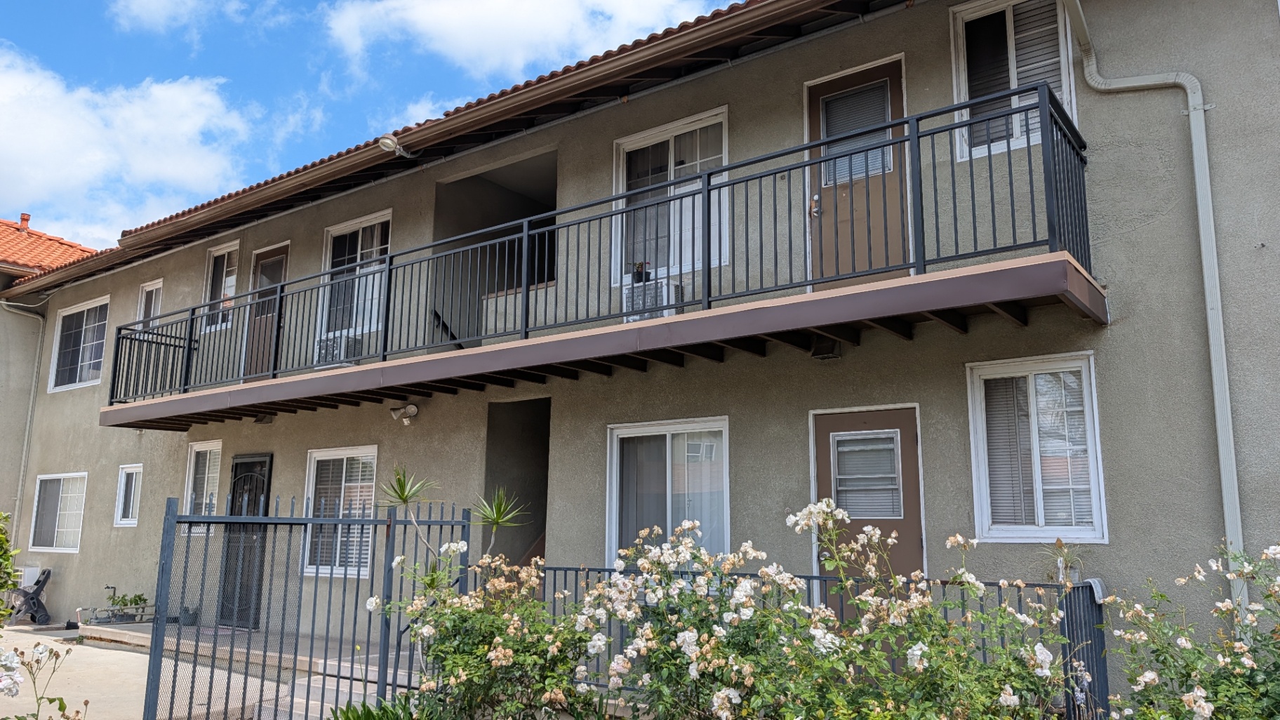 Monterey Park balcony waterproofing repair with new code-compliant railings under SB 721